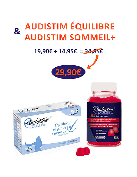 Offre couplée 02 : 
Audistim ÉQUILIBRE & Audistim SOMMEIL+