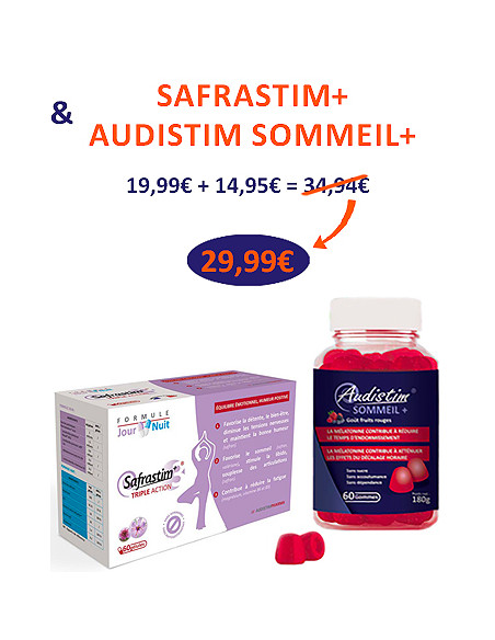 Offre couplée 04 : 
SAFRASTIM+ Triple Action & Audistim SOMMEIL+