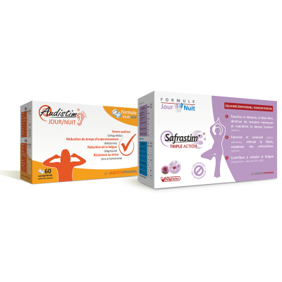 Offre couplée bon plan  : 1 boîte de SAFRASTIM+ Triple Action & 1 boîte d'Audistim J/N