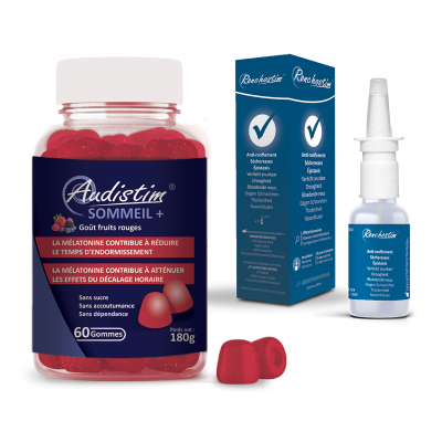 Oferta especial combinada: 1 Ronchostim spray & 1 caja de Audistim SOMMEIL+