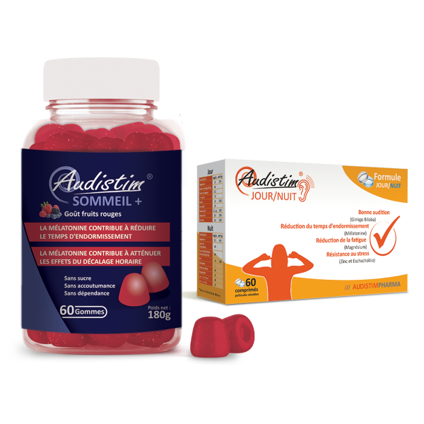 Offre couplée bon plan  : 1 boîte d'Audistim JOUR&NUIT & 1 boîte d'Audistim SOMMEIL+